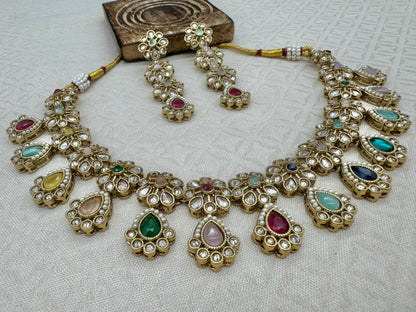 RIMAYA NAVRATAN MULTI NECKLACE SET