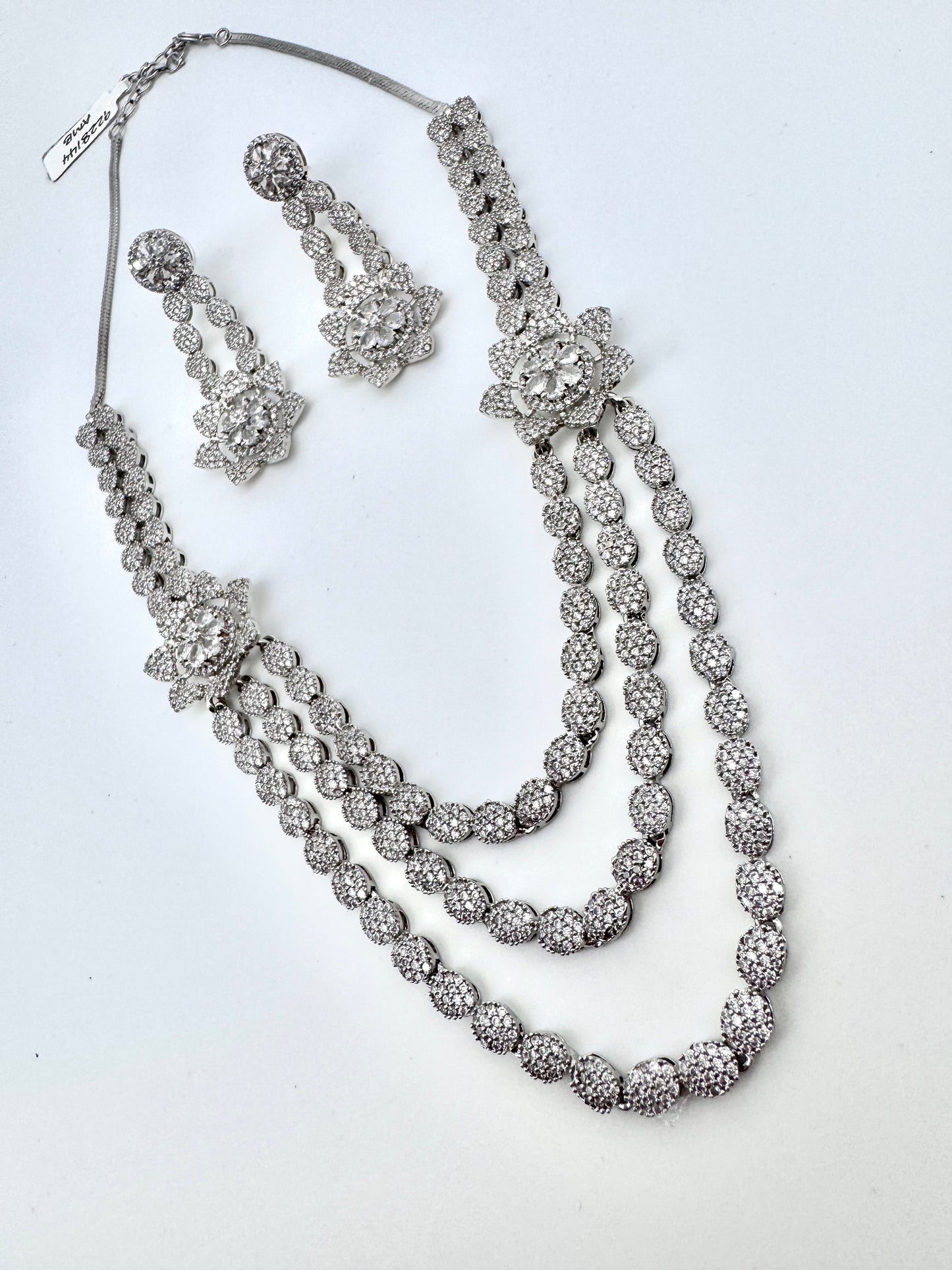 SIDRA CZ MULTISTRAND NECKLACE SET