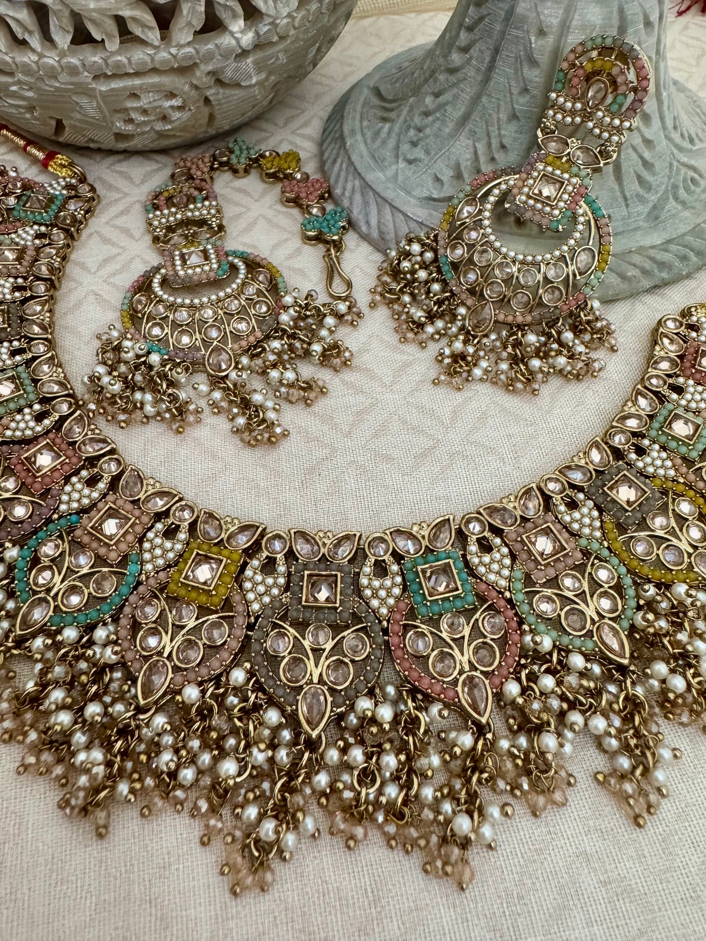 LEAH PASTEL MULTI NECKLACE SET