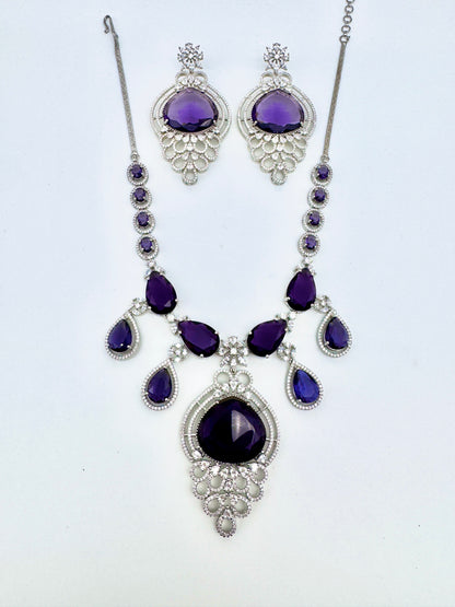 SARA CZ POLKI NECKLACE SET