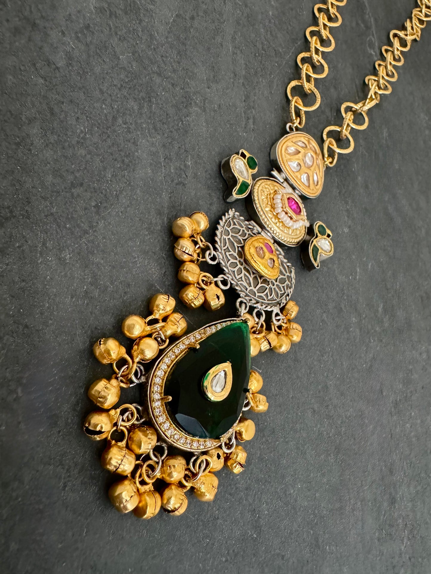 TANYA LONG TWO-TONE NECKLACE