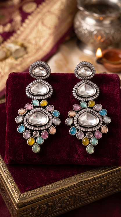 Anaya Moissanite Jhumka Earrings