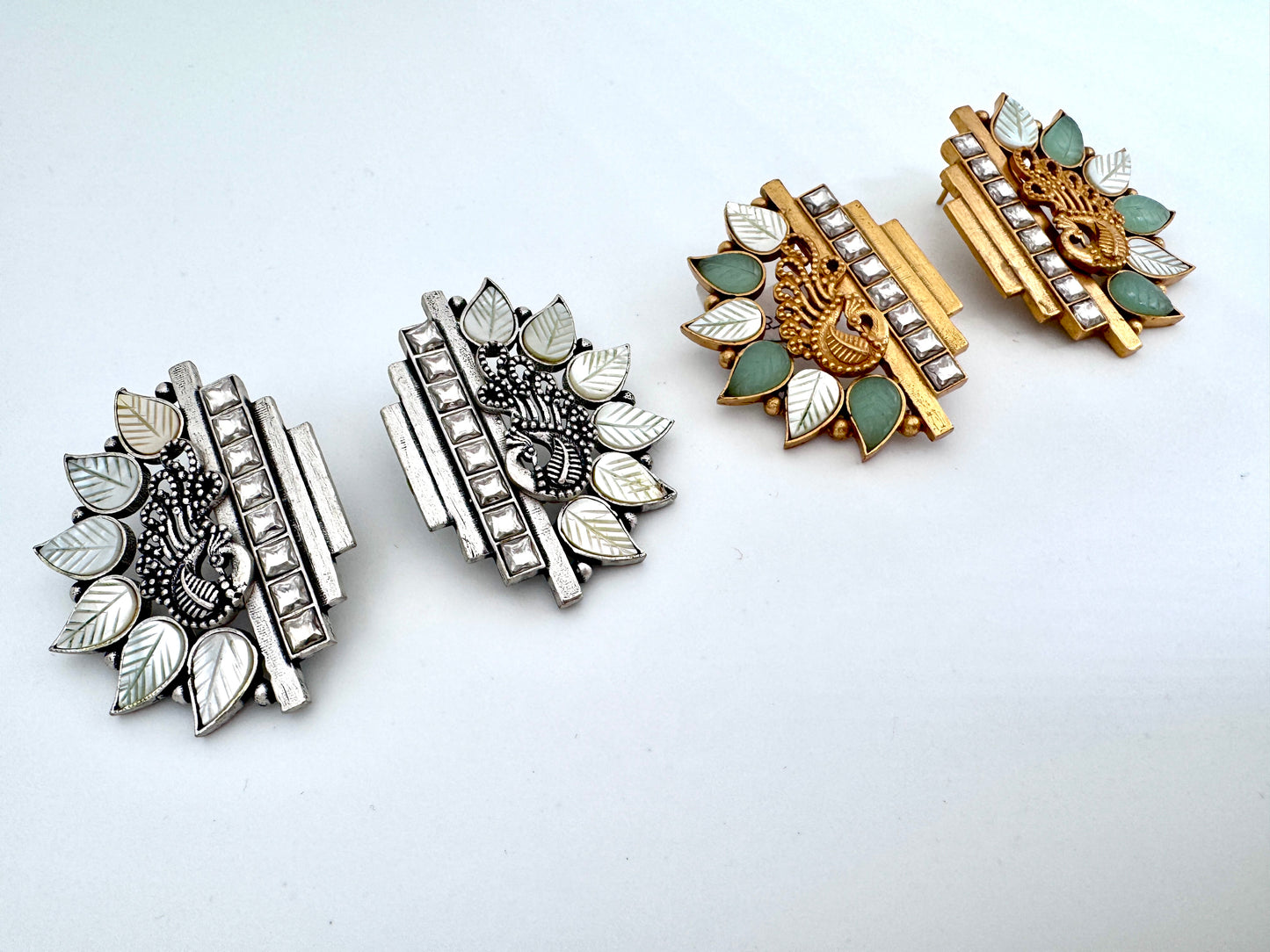 Simone Mother of Pearl Peacock Earrings