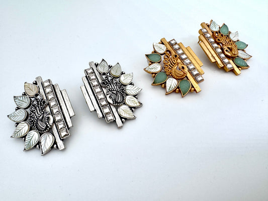 Simone Mother of Pearl Peacock Earrings