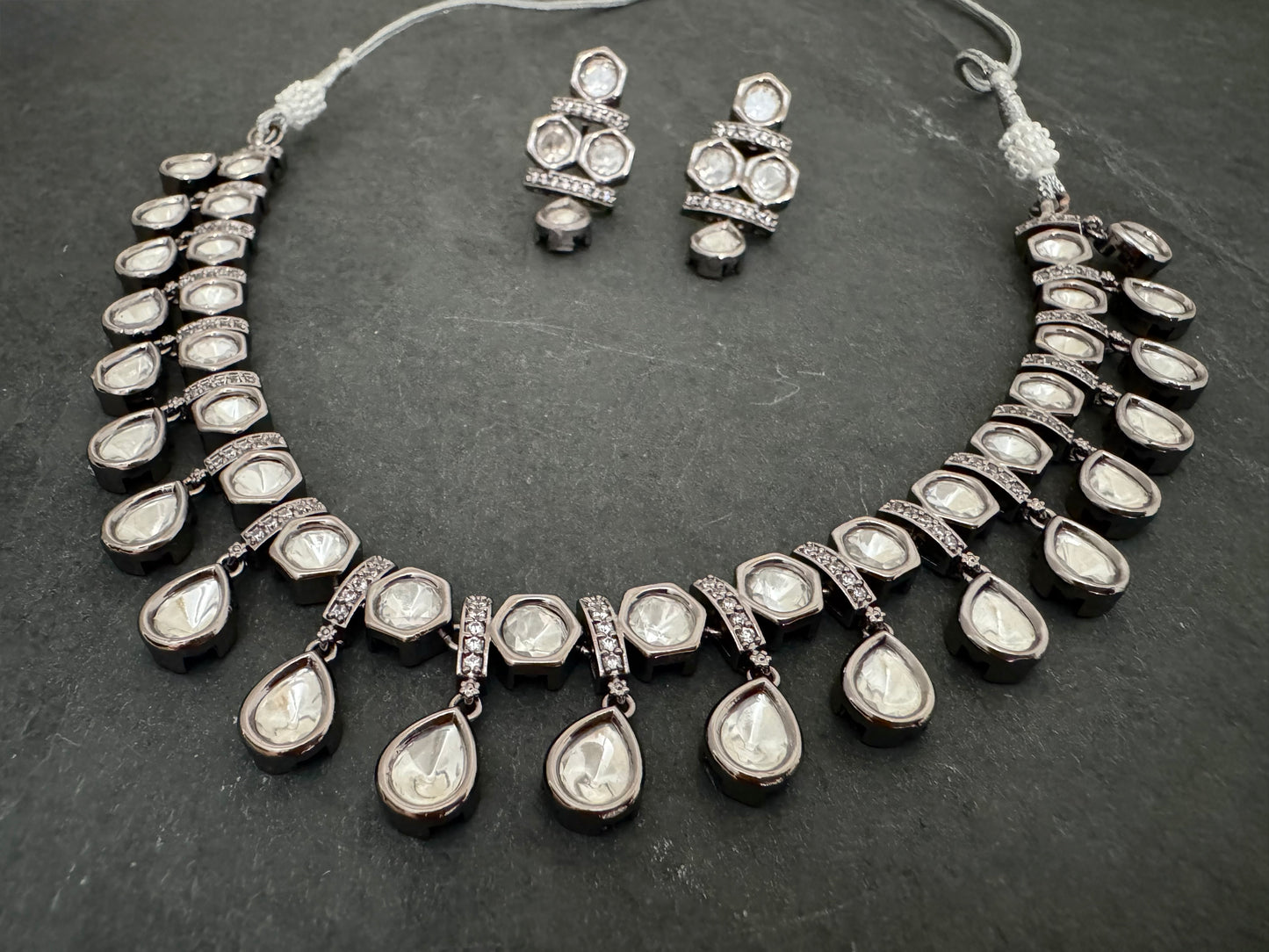 ISHA POLKI CZ NECKLACE SET