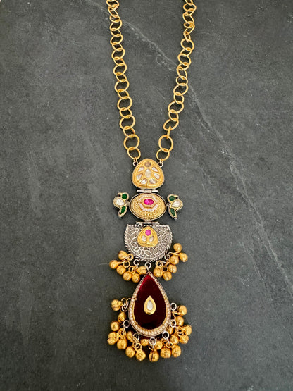 TANYA LONG TWO-TONE NECKLACE