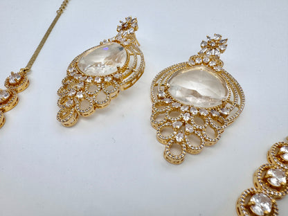 SARA CZ POLKI NECKLACE SET