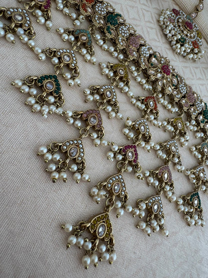 ZEESHA NAVRATAN BOHO FRINGE CHOKER SET