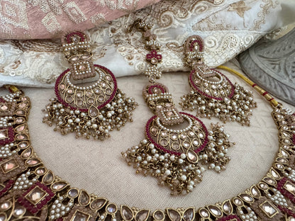 LEAH PINK-RUBY NECKLACE SET