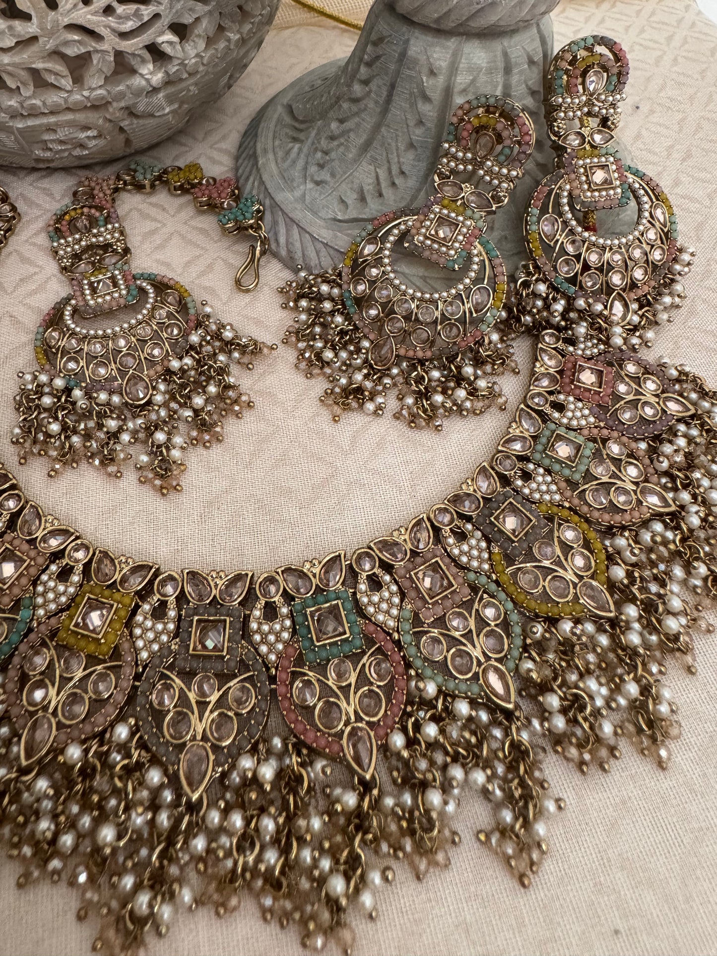LEAH PASTEL MULTI NECKLACE SET