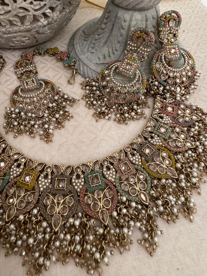 LEAH PASTEL MULTI NECKLACE SET