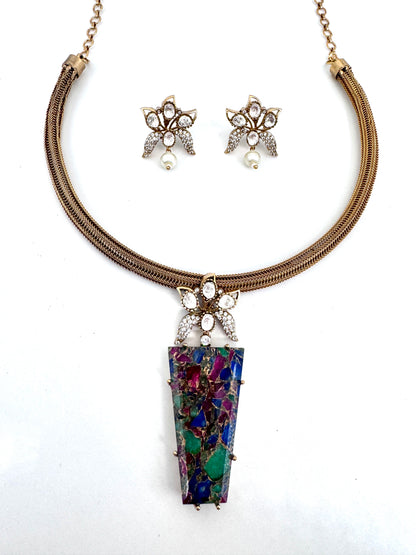 Aria Agate Hasli Necklace Set