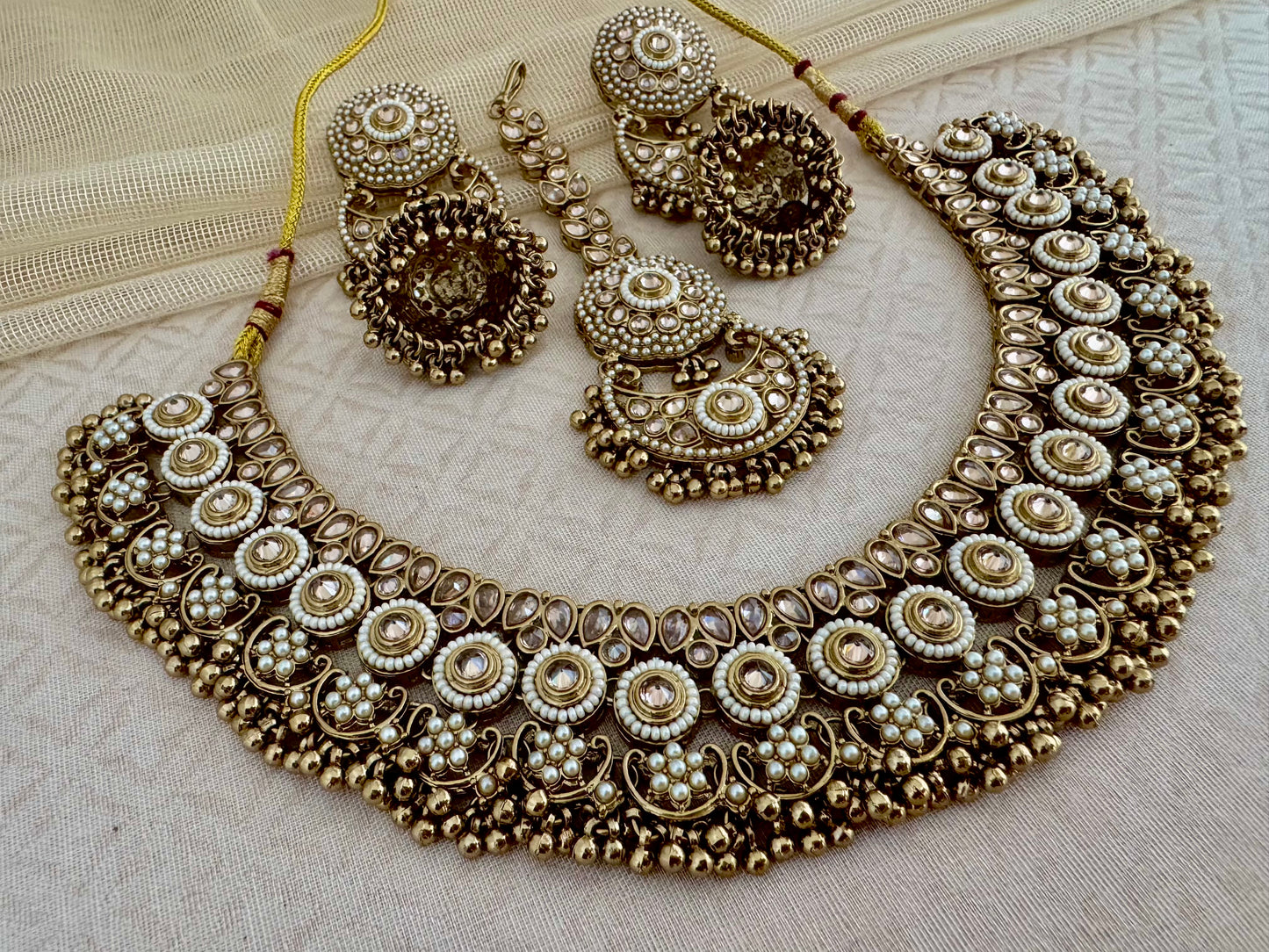 ARYA PEARL POLKI NECKLACE SET