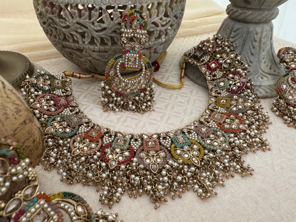 LEAH MULTICOLOR NECKLACE SET