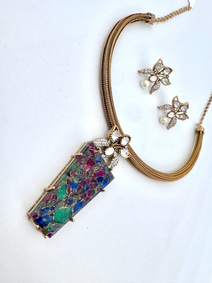 Aria Agate Hasli Necklace Set