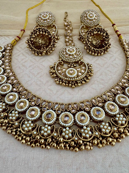 ARYA PEARL POLKI NECKLACE SET