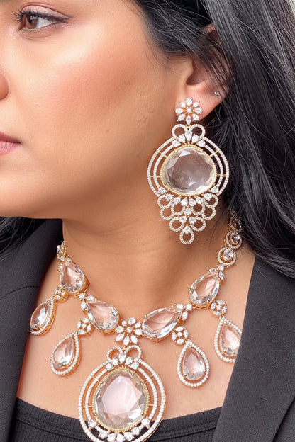 SARA CZ POLKI NECKLACE SET