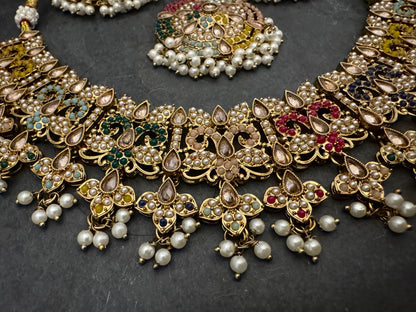 SUKRITI NAVRATAN NECKLACE SET