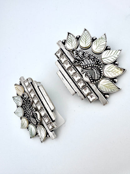 Simone Mother of Pearl Peacock Earrings
