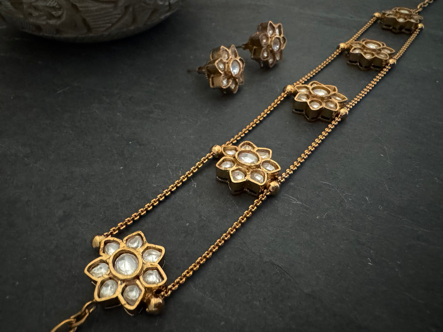 ALAYA KUNDAN FLORAL CHOKER SET