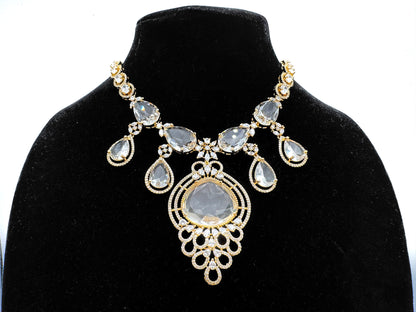 SARA CZ POLKI NECKLACE SET