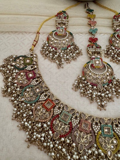 LEAH MULTICOLOR NECKLACE SET