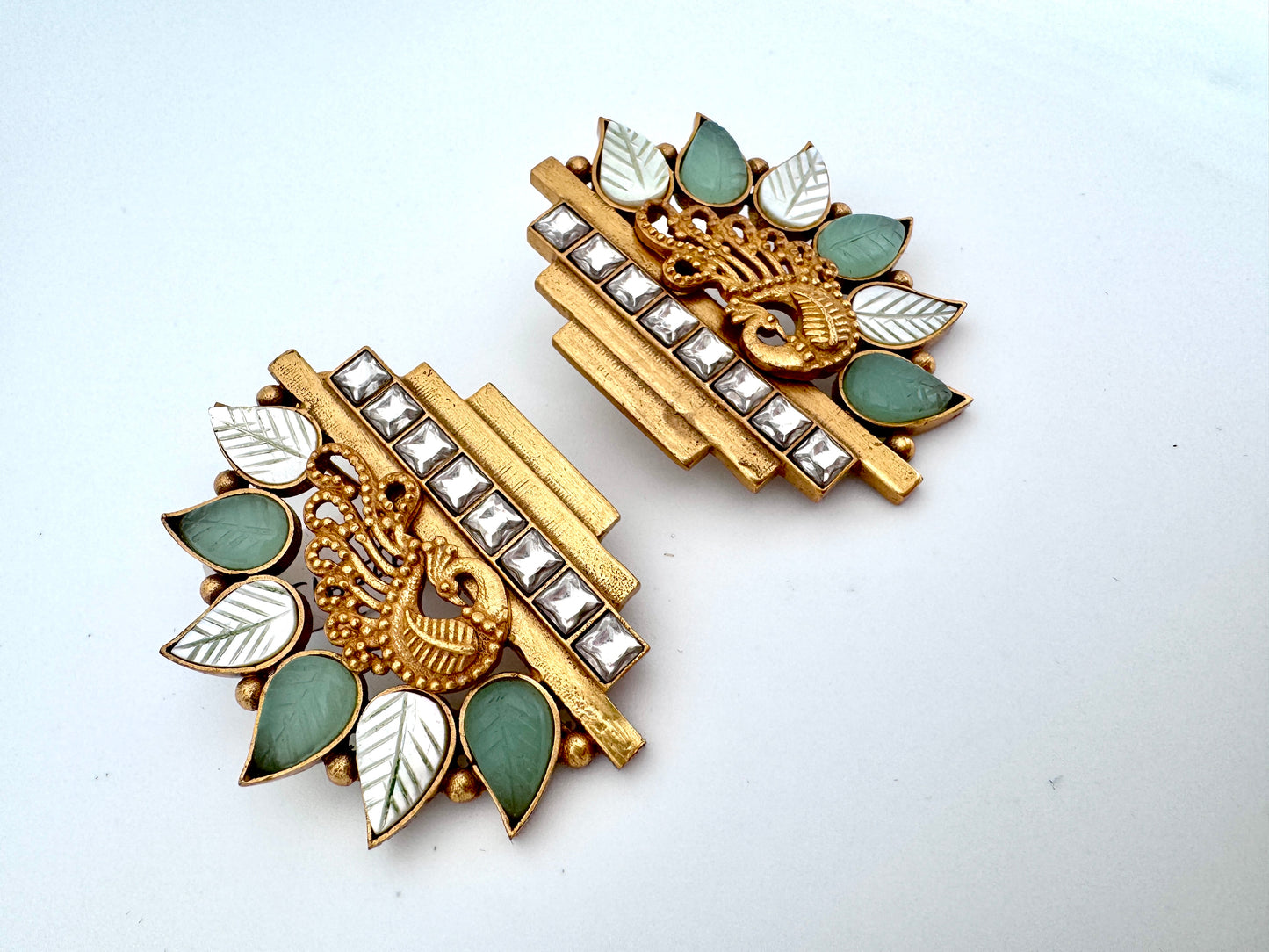 Simone Mother of Pearl Peacock Earrings