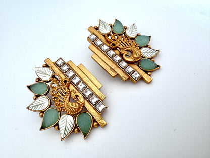 Simone Mother of Pearl Peacock Earrings