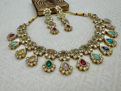 RIMAYA NAVRATAN MULTI NECKLACE SET