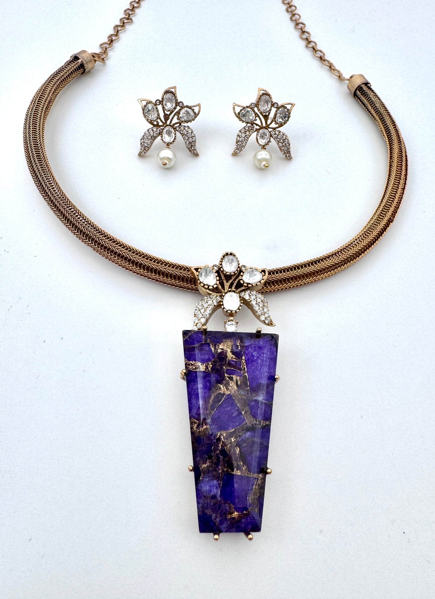 Aria Agate Hasli Necklace Set