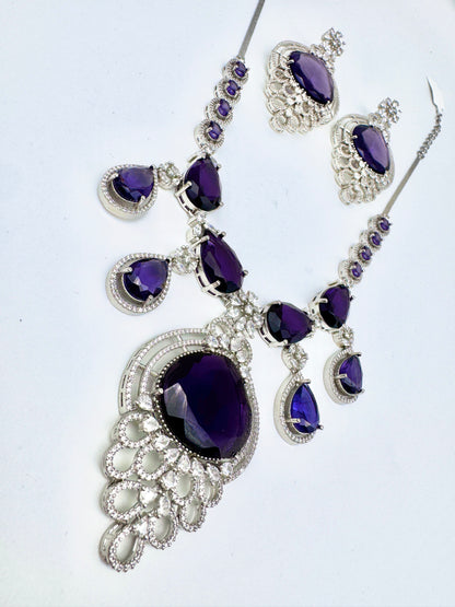 SARA CZ POLKI NECKLACE SET
