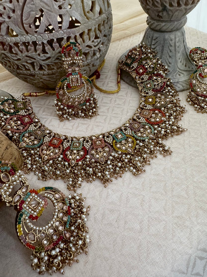 LEAH MULTICOLOR NECKLACE SET