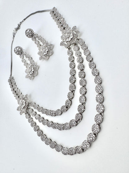SIDRA CZ MULTISTRAND NECKLACE SET