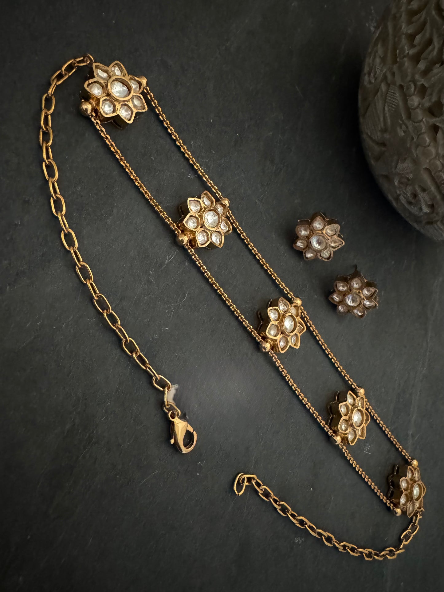 ALAYA KUNDAN FLORAL CHOKER SET