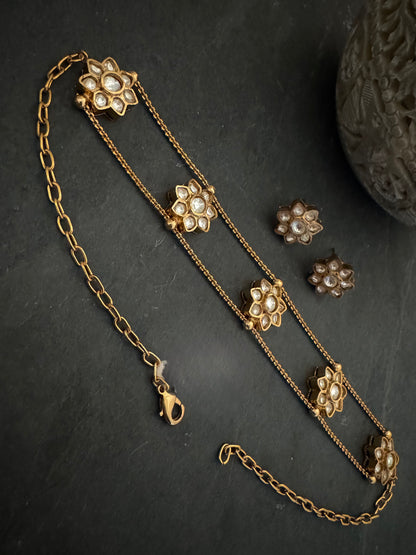 ALAYA KUNDAN FLORAL CHOKER SET