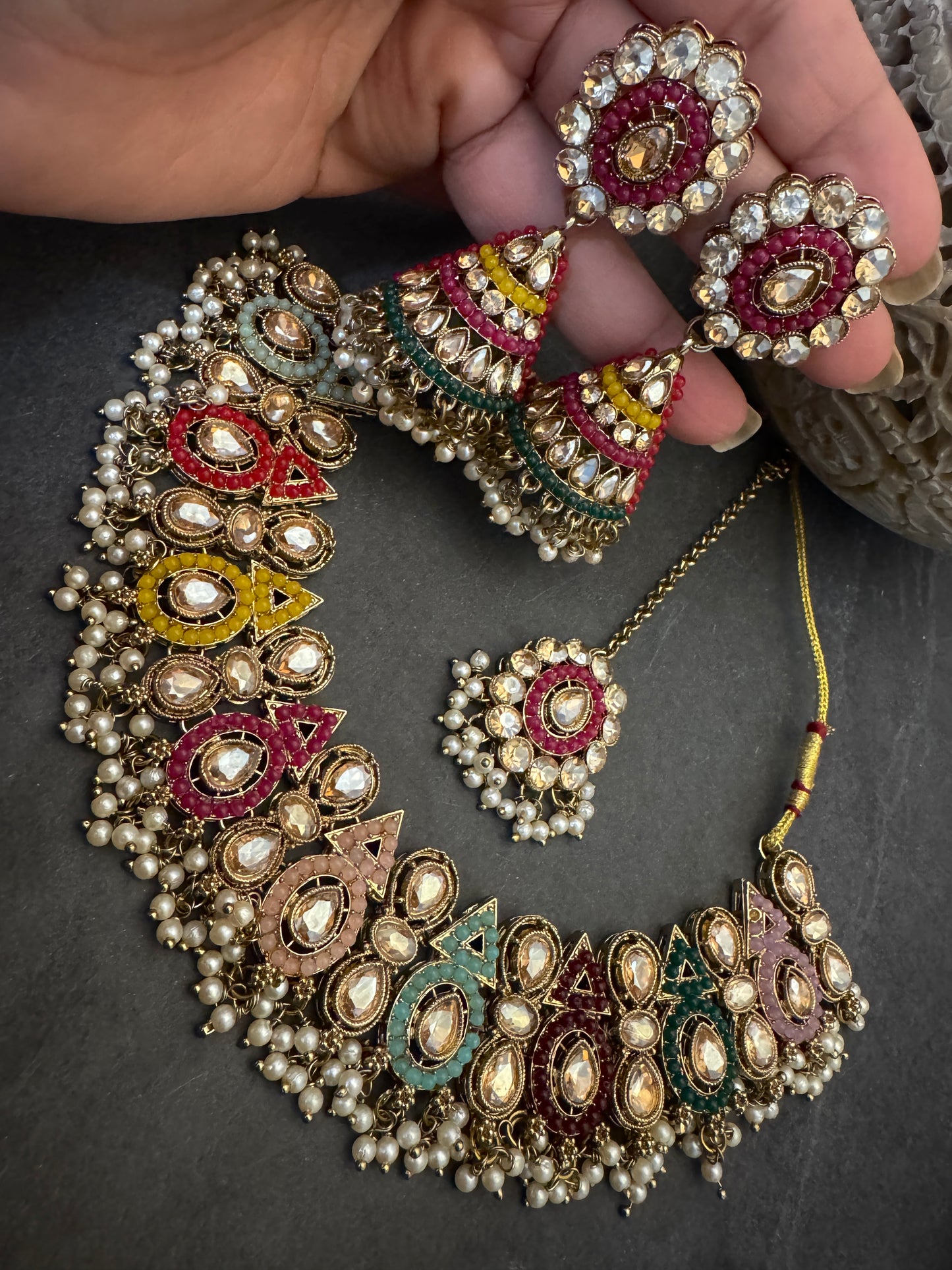 GINA GEOMETRIC NECKLACE SET