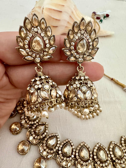 SOHA ANTIQUE GOLD BRONZE NECKLACE SET