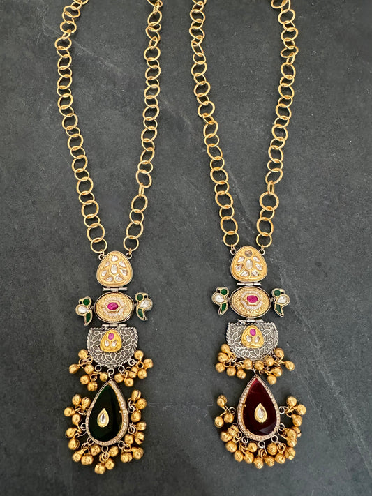 TANYA LONG TWO-TONE NECKLACE