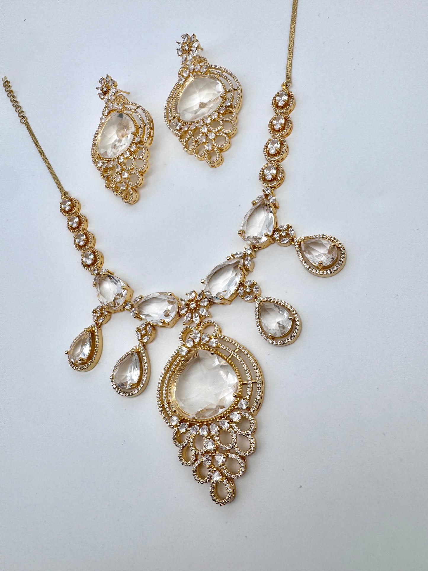 SARA CZ POLKI NECKLACE SET