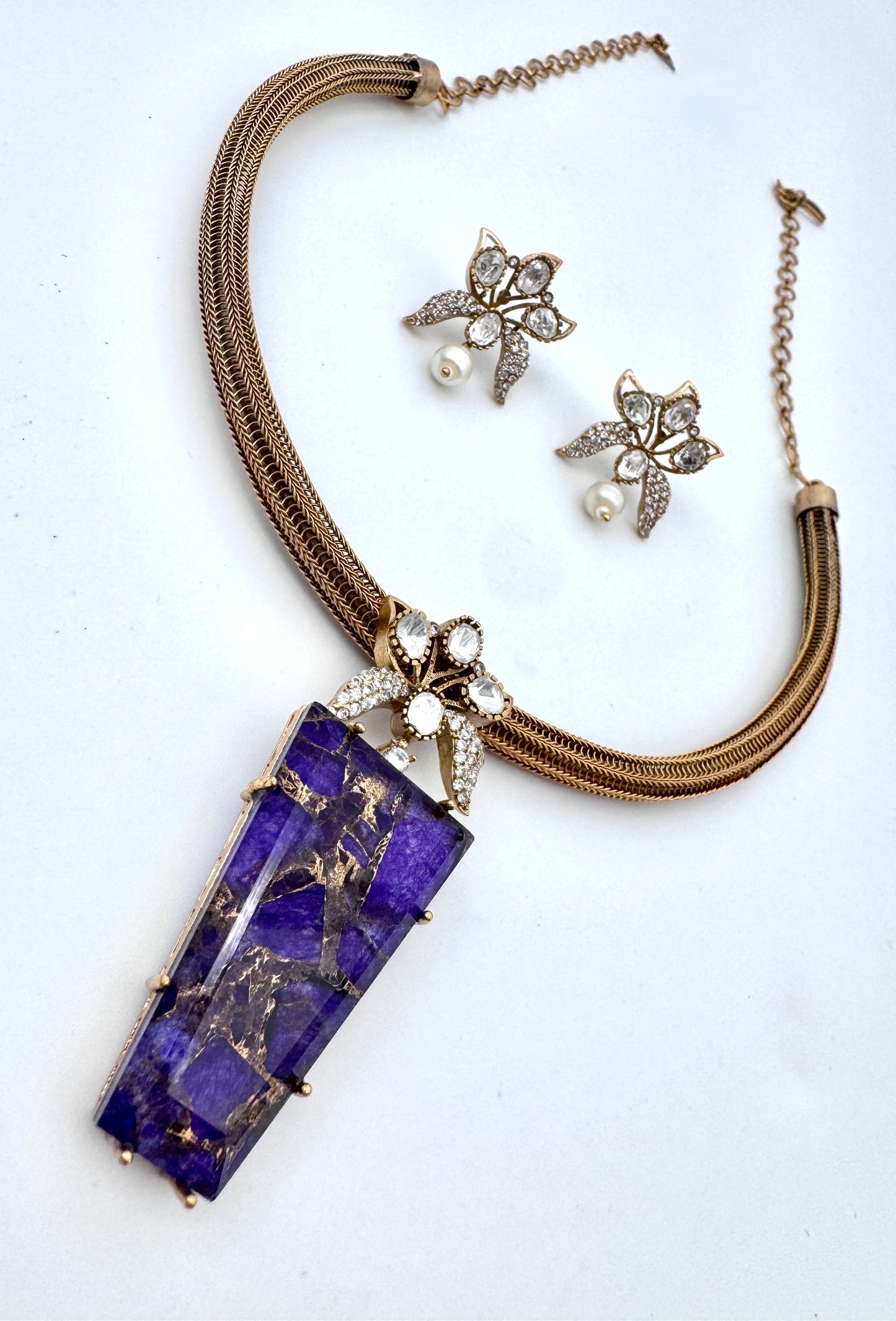 Aria Agate Hasli Necklace Set