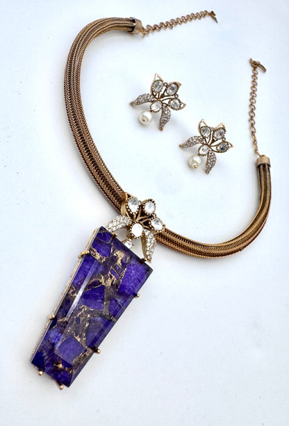 Aria Agate Hasli Necklace Set