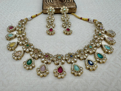 RIMAYA NAVRATAN MULTI NECKLACE SET
