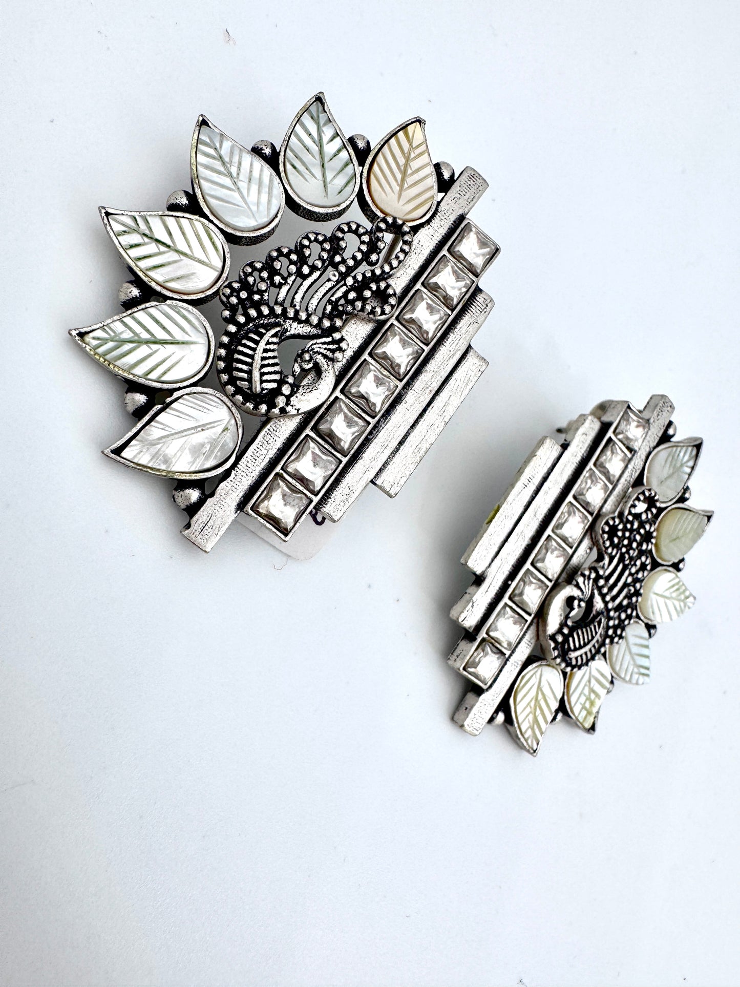 Simone Mother of Pearl Peacock Earrings