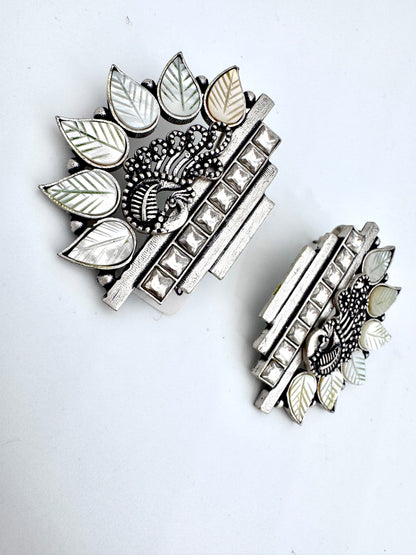 Simone Mother of Pearl Peacock Earrings