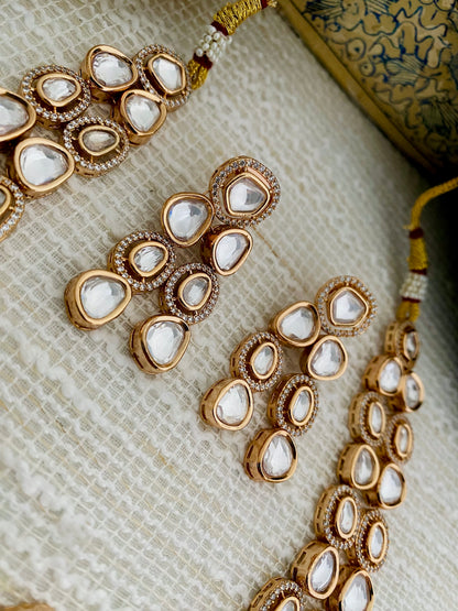 SRISHTI LAYERED POLKI CZ NECKLACE SET