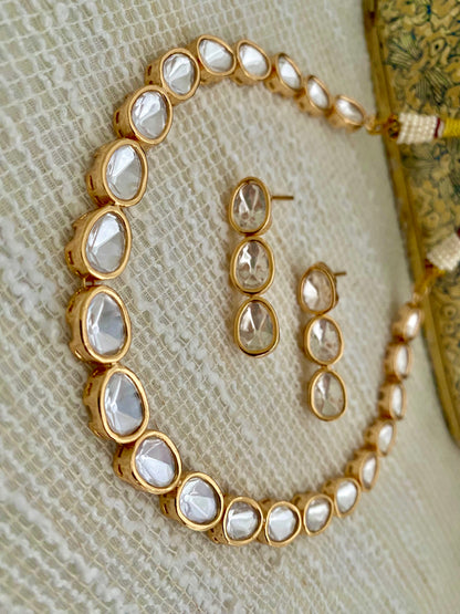 AMELIA POLKI SINGLE LINE NECKLACE SET