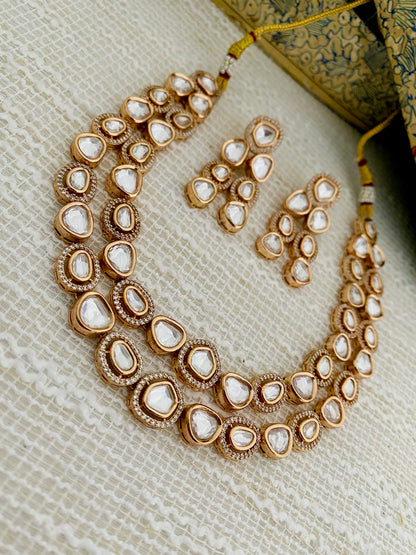SRISHTI LAYERED POLKI CZ NECKLACE SET