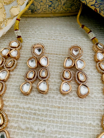SRISHTI LAYERED POLKI CZ NECKLACE SET