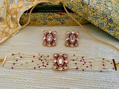 TARA POLKI CZ CHOKER SET