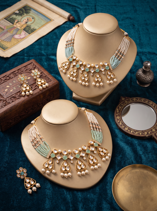 KAVYA KUNDAN CHOKER NECKLACE SET
